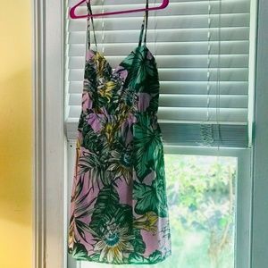 NEW! J CREW Banana Leaf Summer Dress Medium